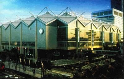Side view of the shopping center