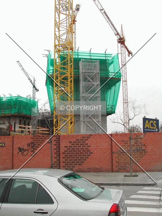 View of one of the building cores on 19th of December