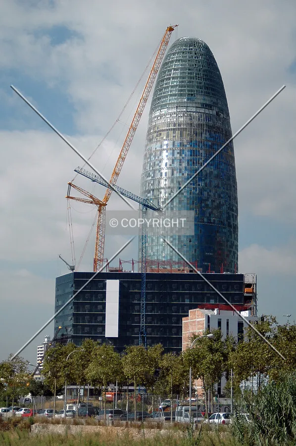 With the crane reaching to the top