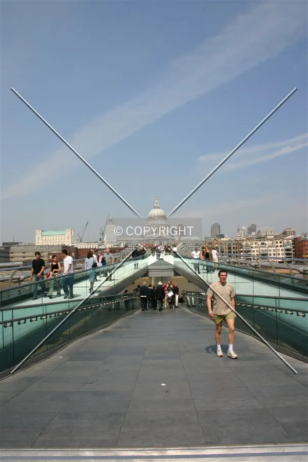 View of the access ramp on the south side looking north to St. Paul's Cathedral
