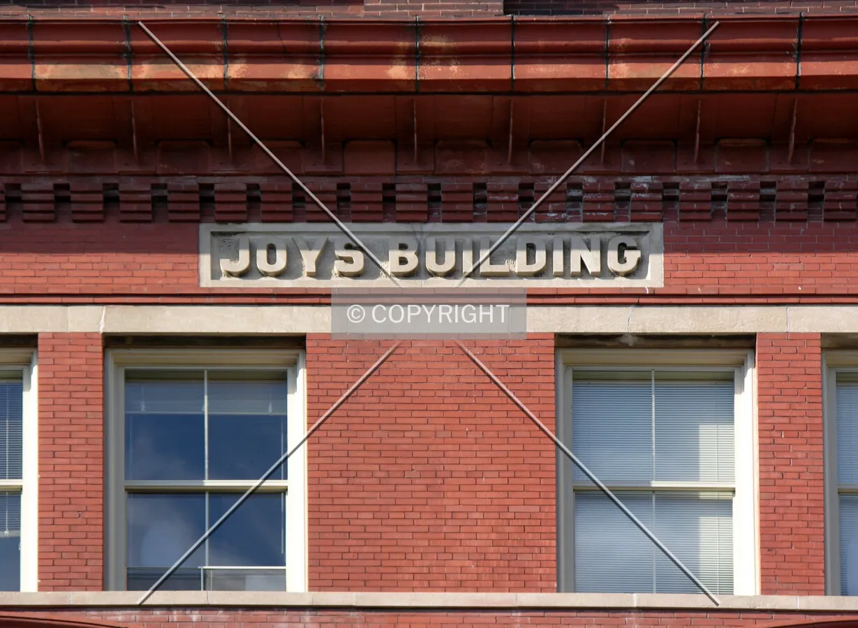 Historic signage atop the eastern side