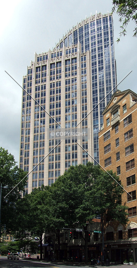 View from the northeast on Tryon Street