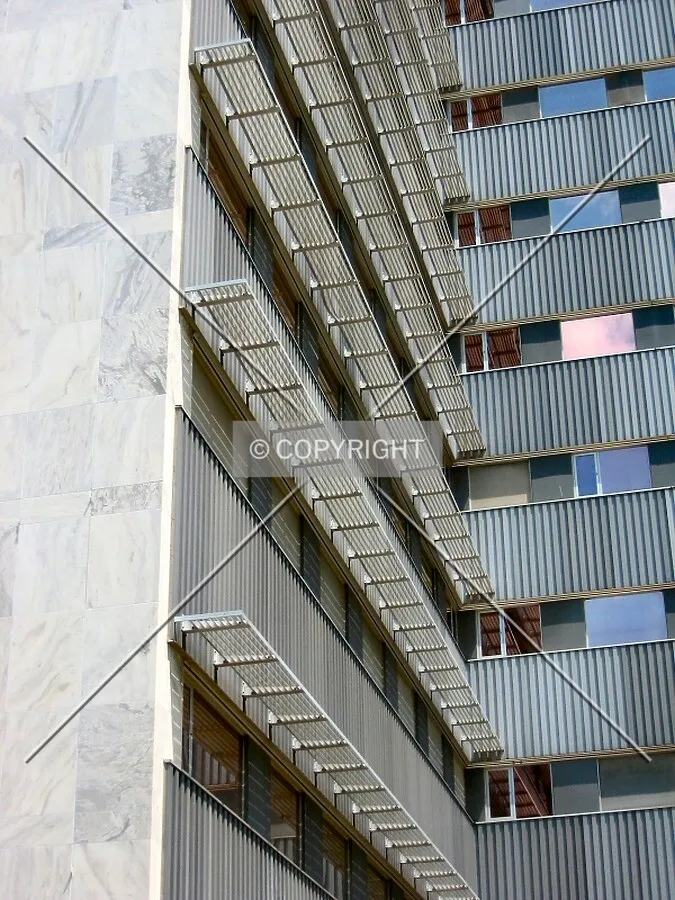 Sunshades for south-facing windows, from 3rd Avenue SW