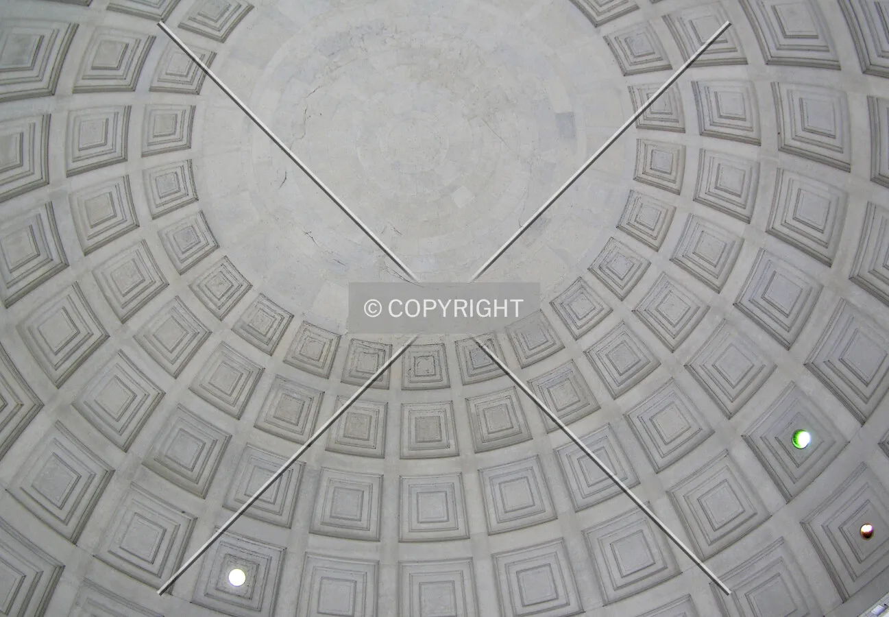 Looking up at the interior of the rotunda