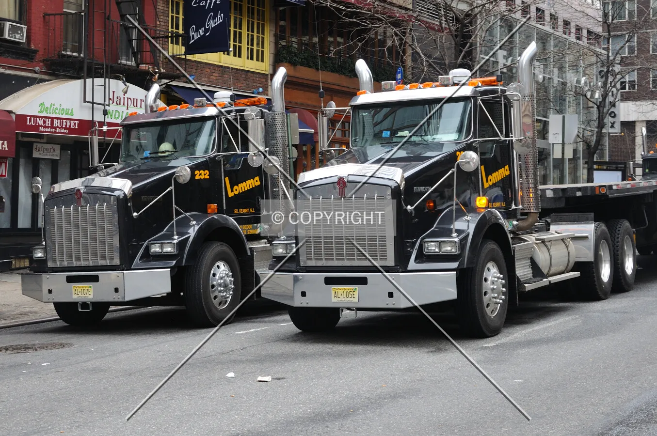 Two trucks