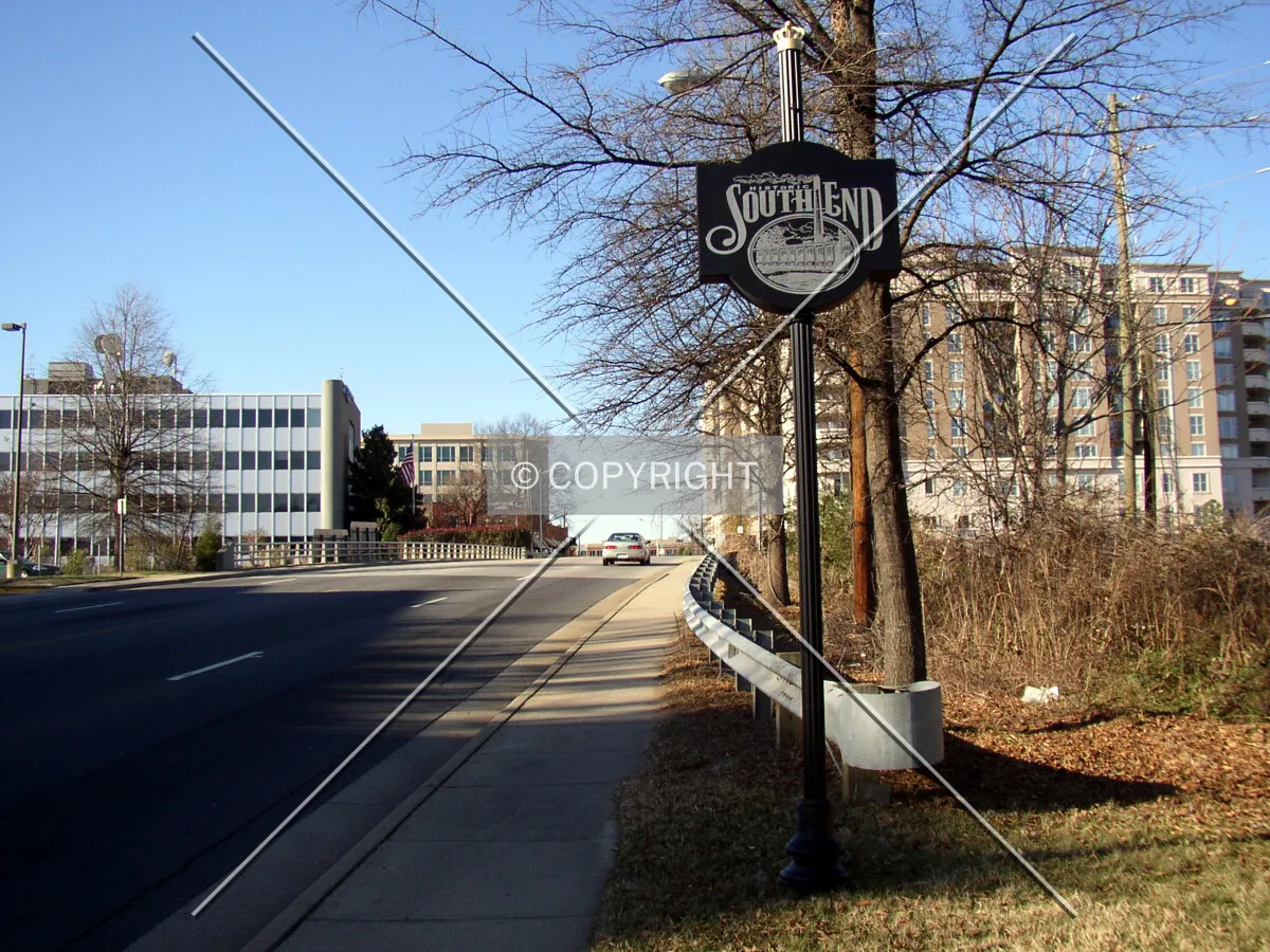 Looking west from South Boulevard