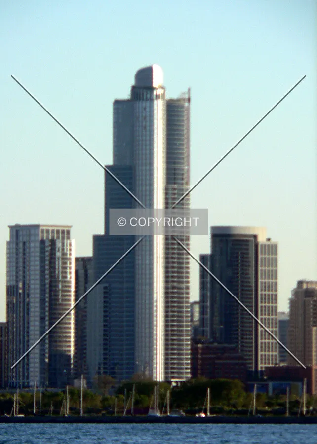View to the southwest as seen from Lake Michigan