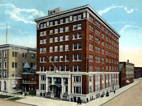 Vintage view from the northwest as originally constructed