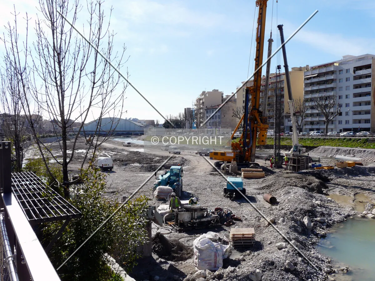 Overview of the construction site