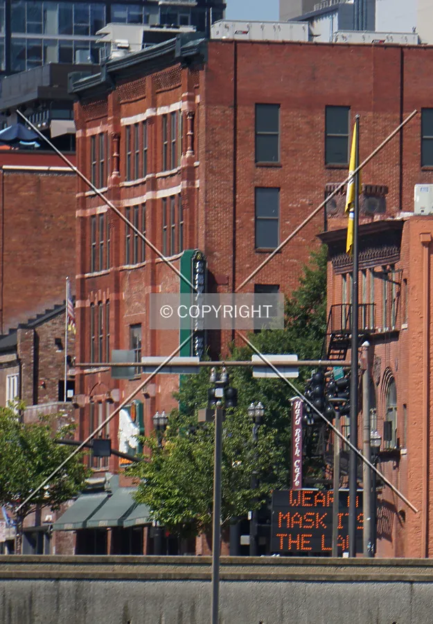 Distant view from the southeast; August 8, 2020