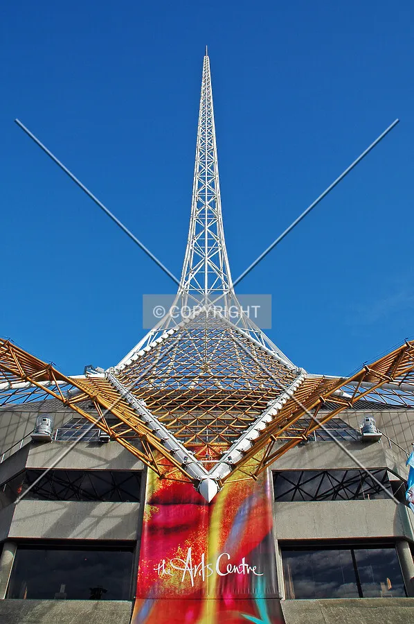 Looking up from St Kilda Road