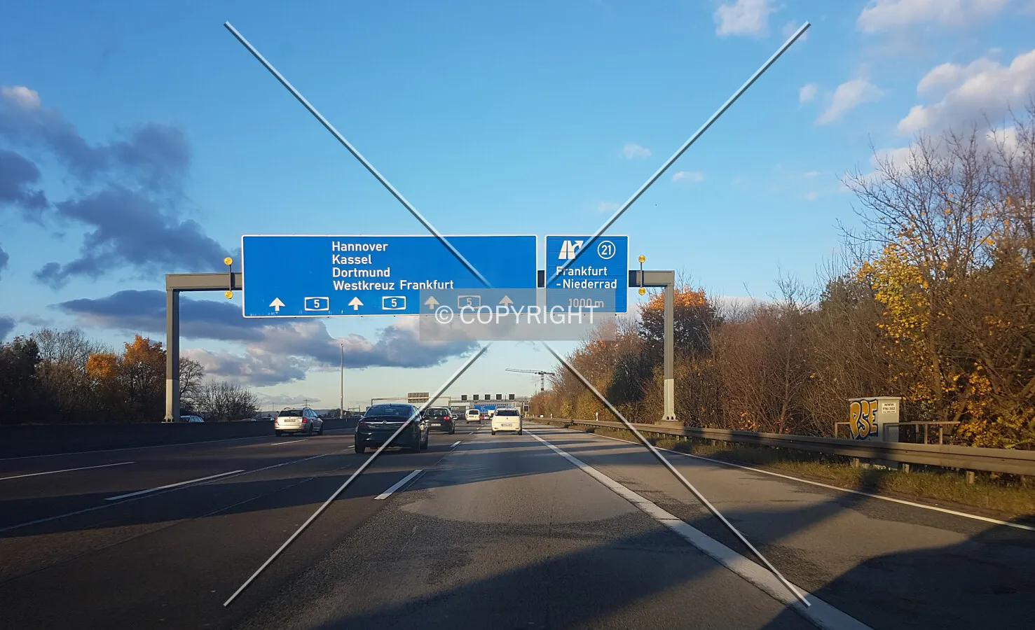 Driving on the A3 highway