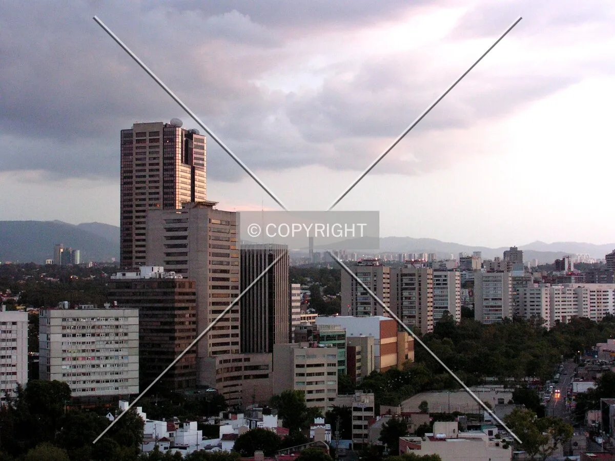 Lomas de Chapultepec Skyline as seen from the northeast