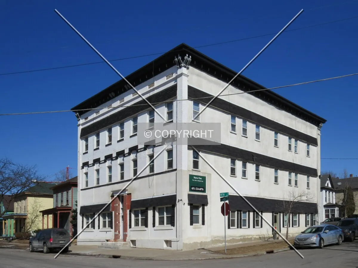 View to the north across Maria Avenue & East 5th Street