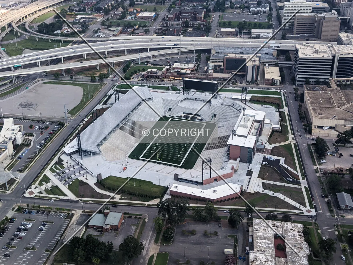 Aerial view from the north