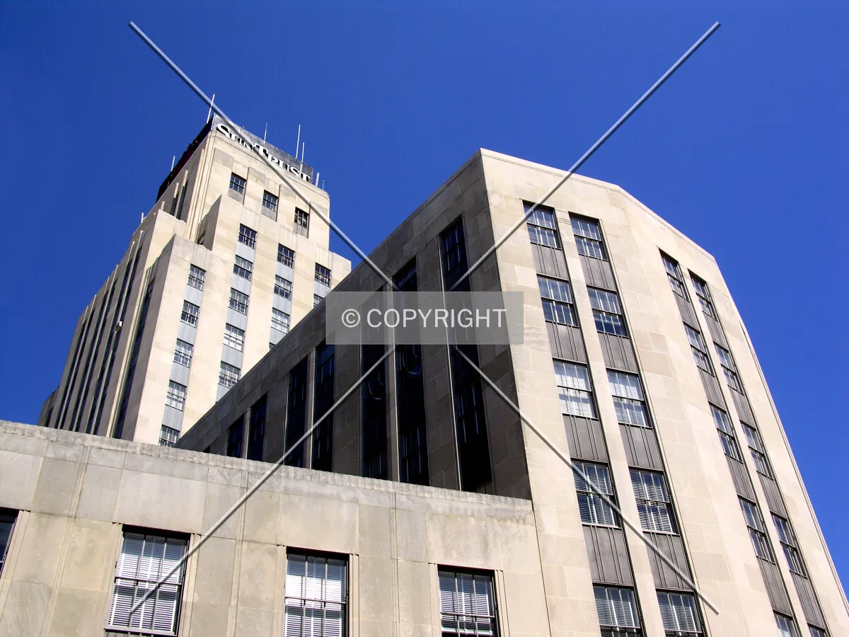Looking up the southwest corner