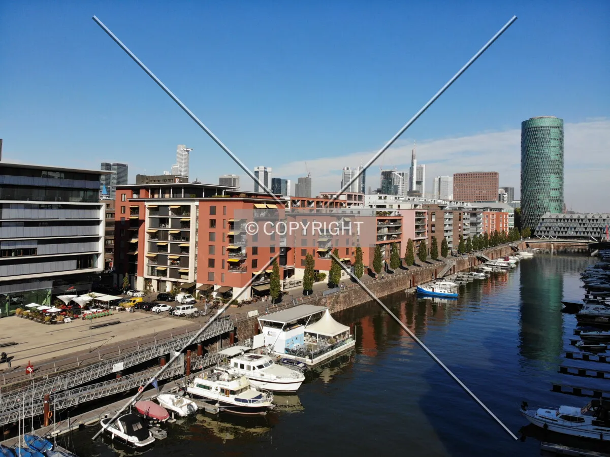 The Westhafen development area in Frankfurt