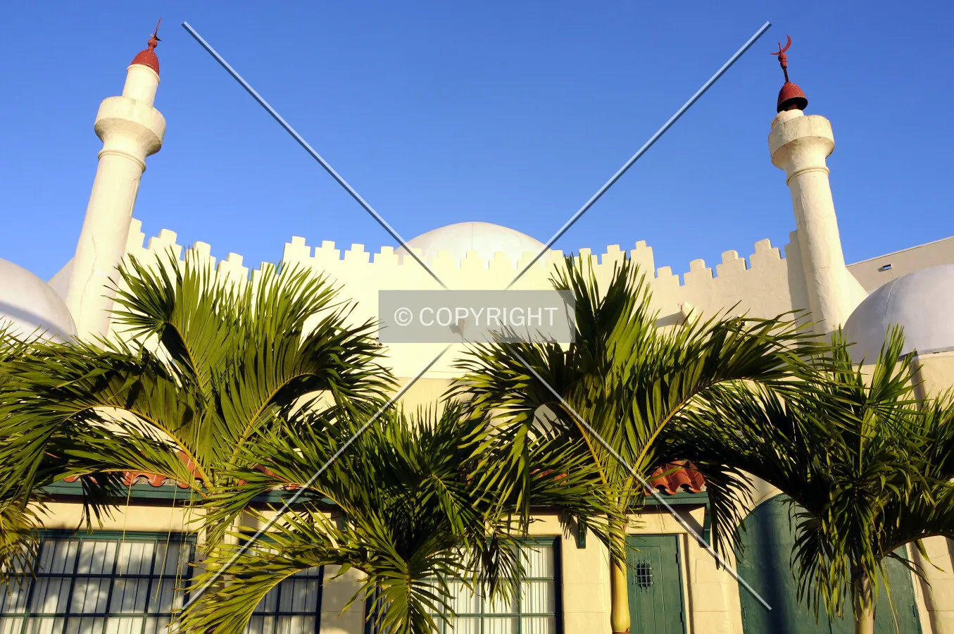 Looking up from the east