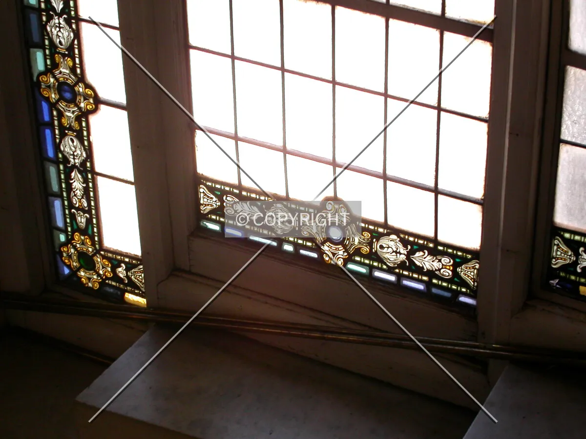 Detail of one of the windows of the building