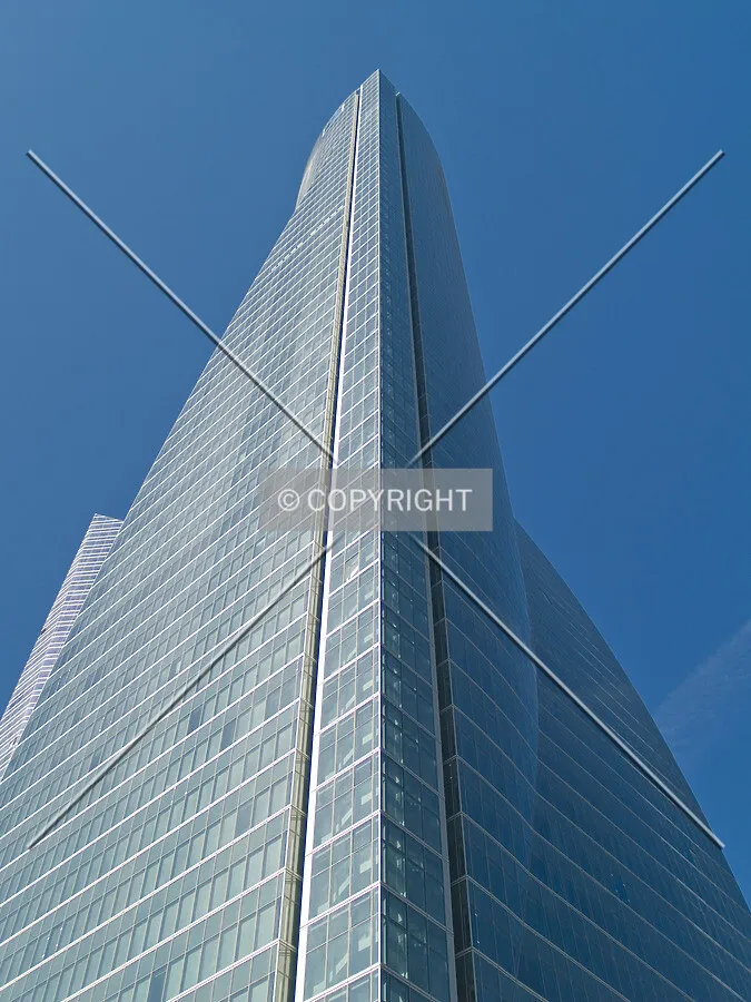 Looking up from the northeast corner