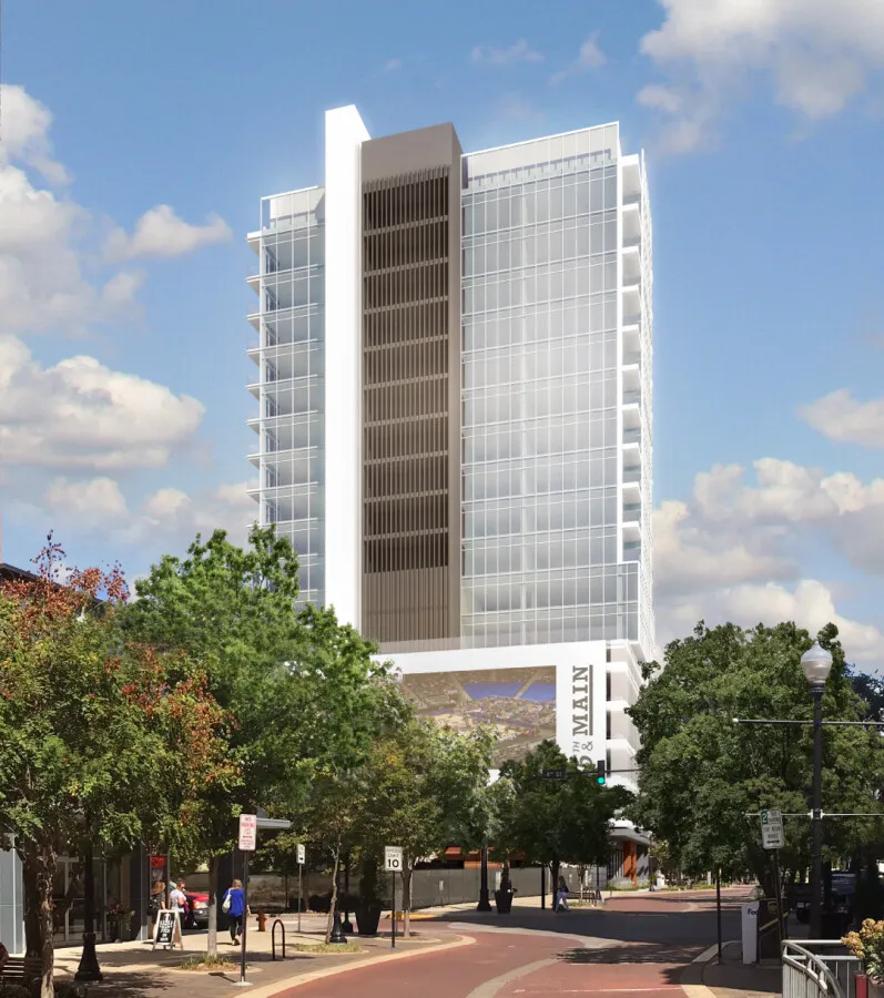 Rendering of a proposal to covert the building to residential