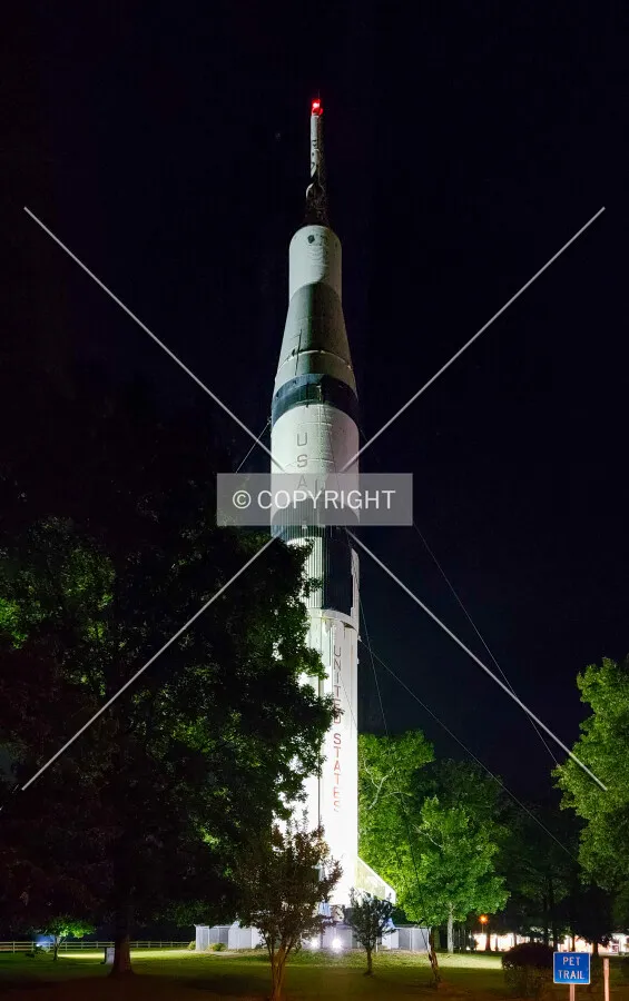 From the northwest at night; May 27, 2021