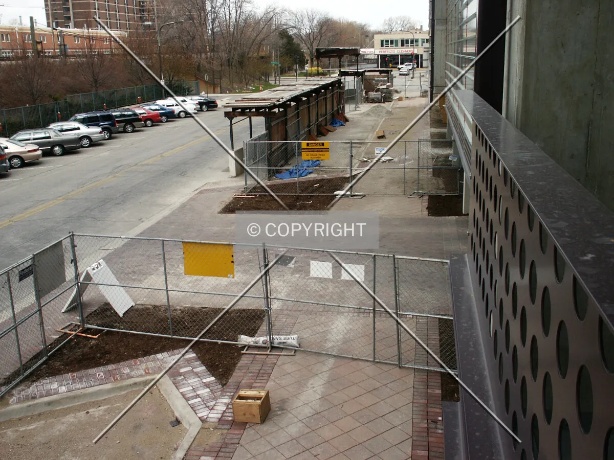 Looking down on the driveway from the 2nd floor