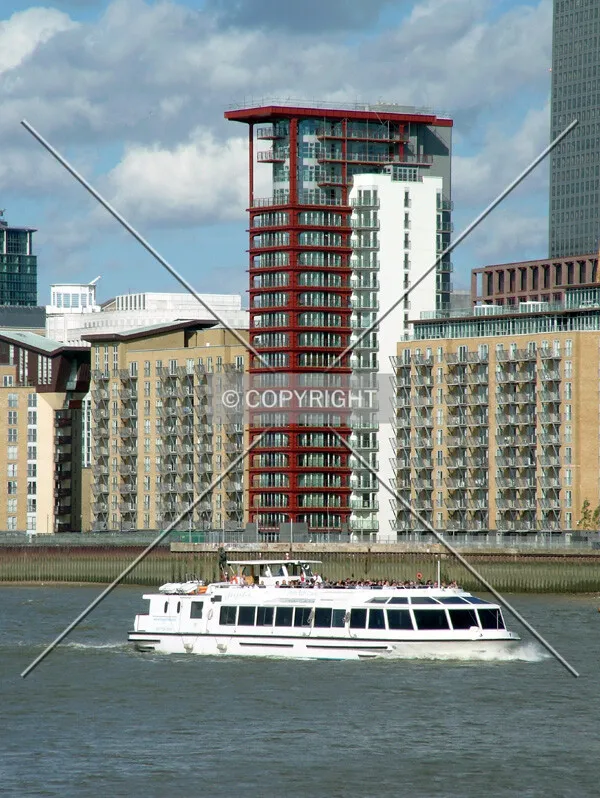 The New Tower as seen from across the Thames, now externally complete