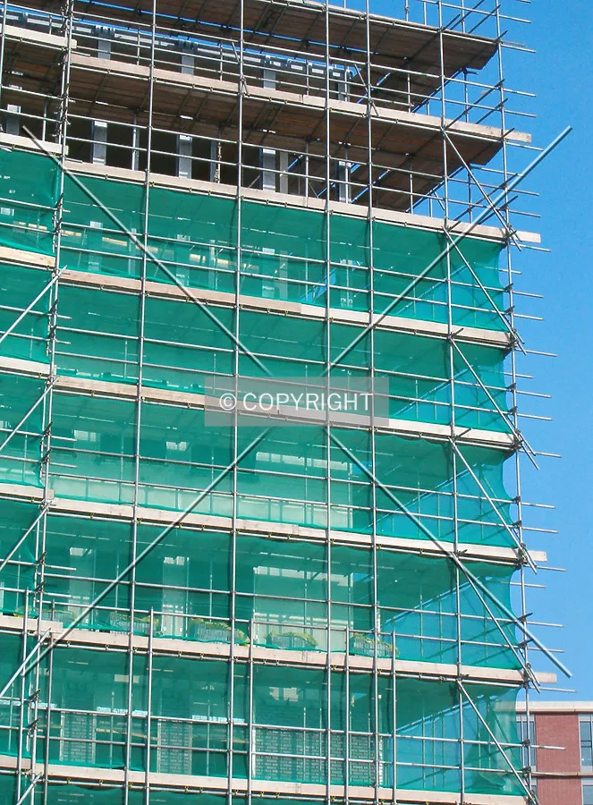 Western facade in different stages of development