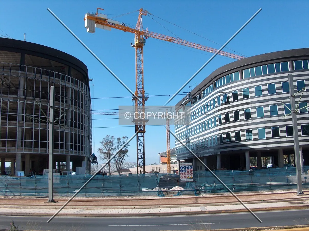 Street level view during construction