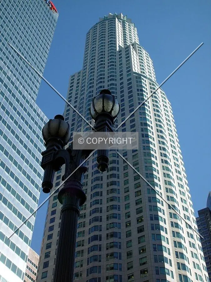 Old lamp standard accents the tower