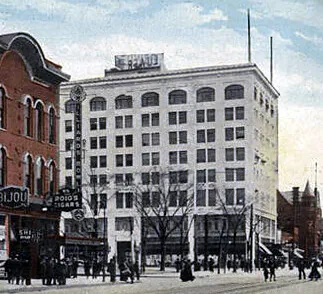 Vintage view from the west showing original construction