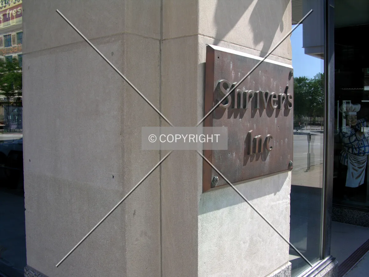 Signage on the southwest corner