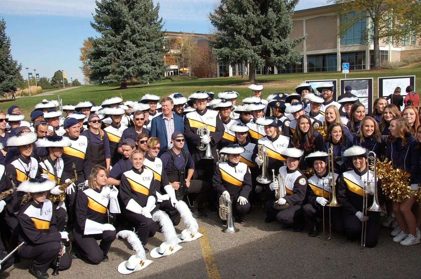Governor Hickenlooper and the UNC marching band