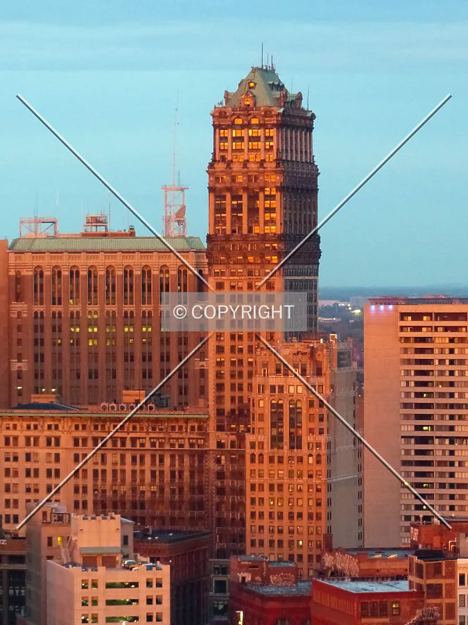 View from east at dawn.