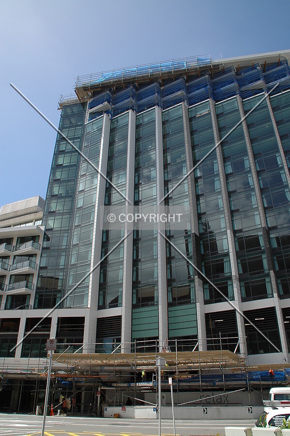 West facade nearing completion