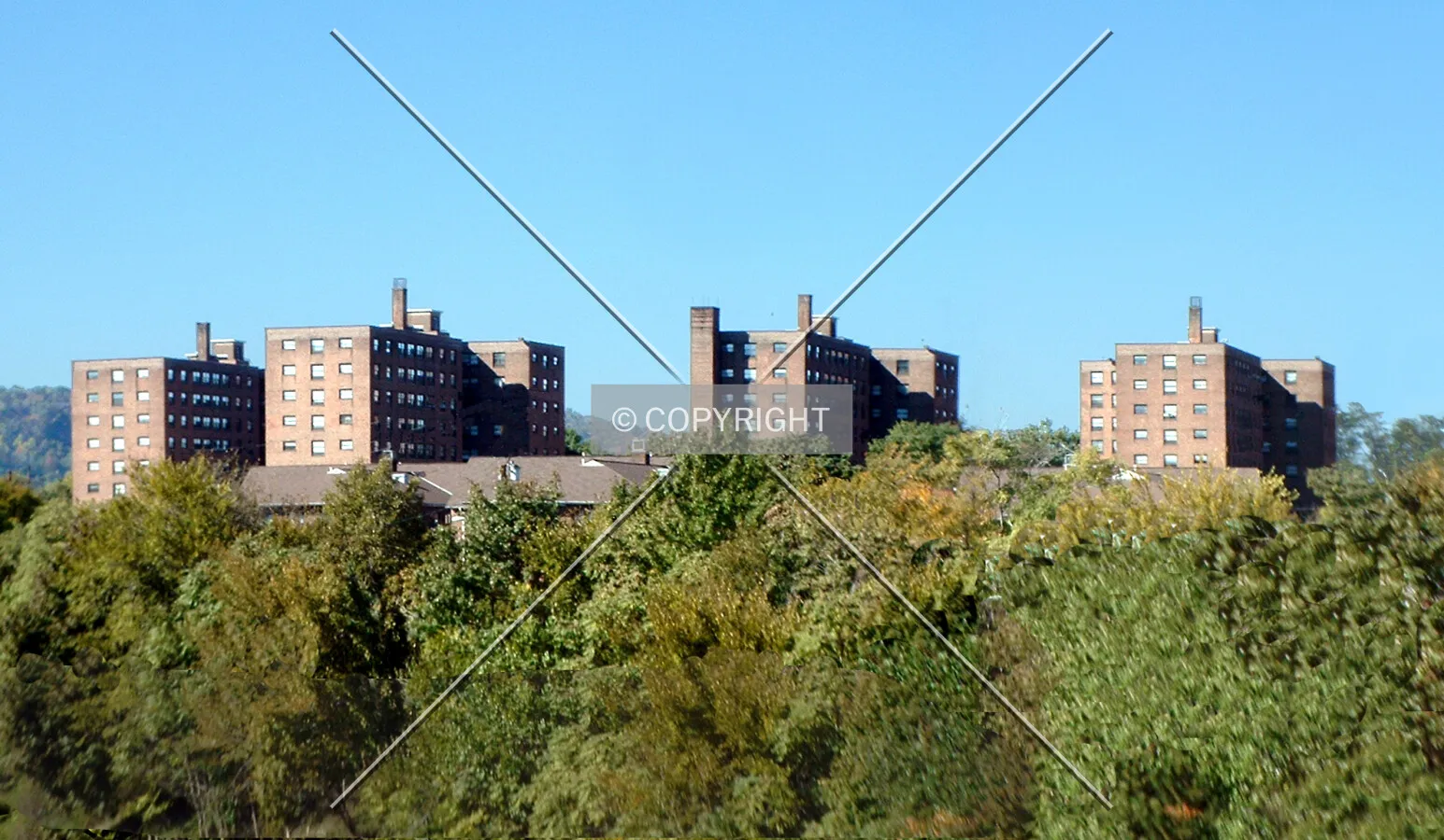 View from the east
