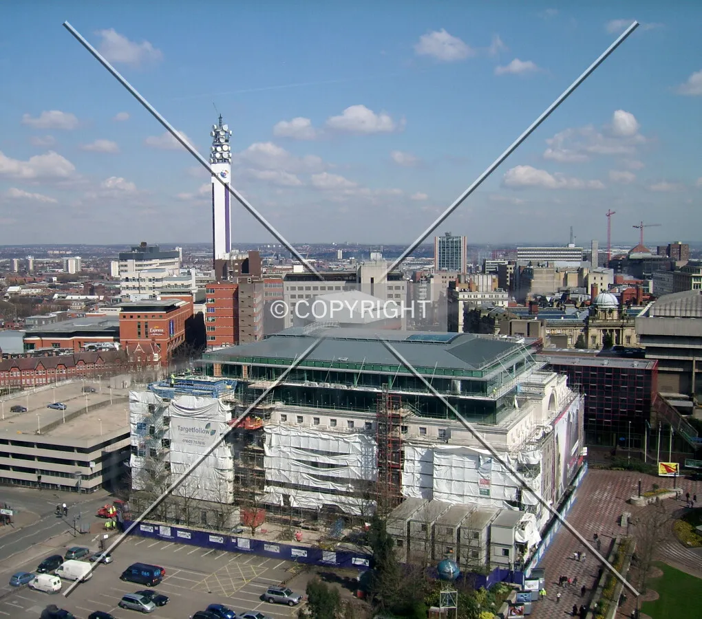 Looking down from the Birmingham wheel