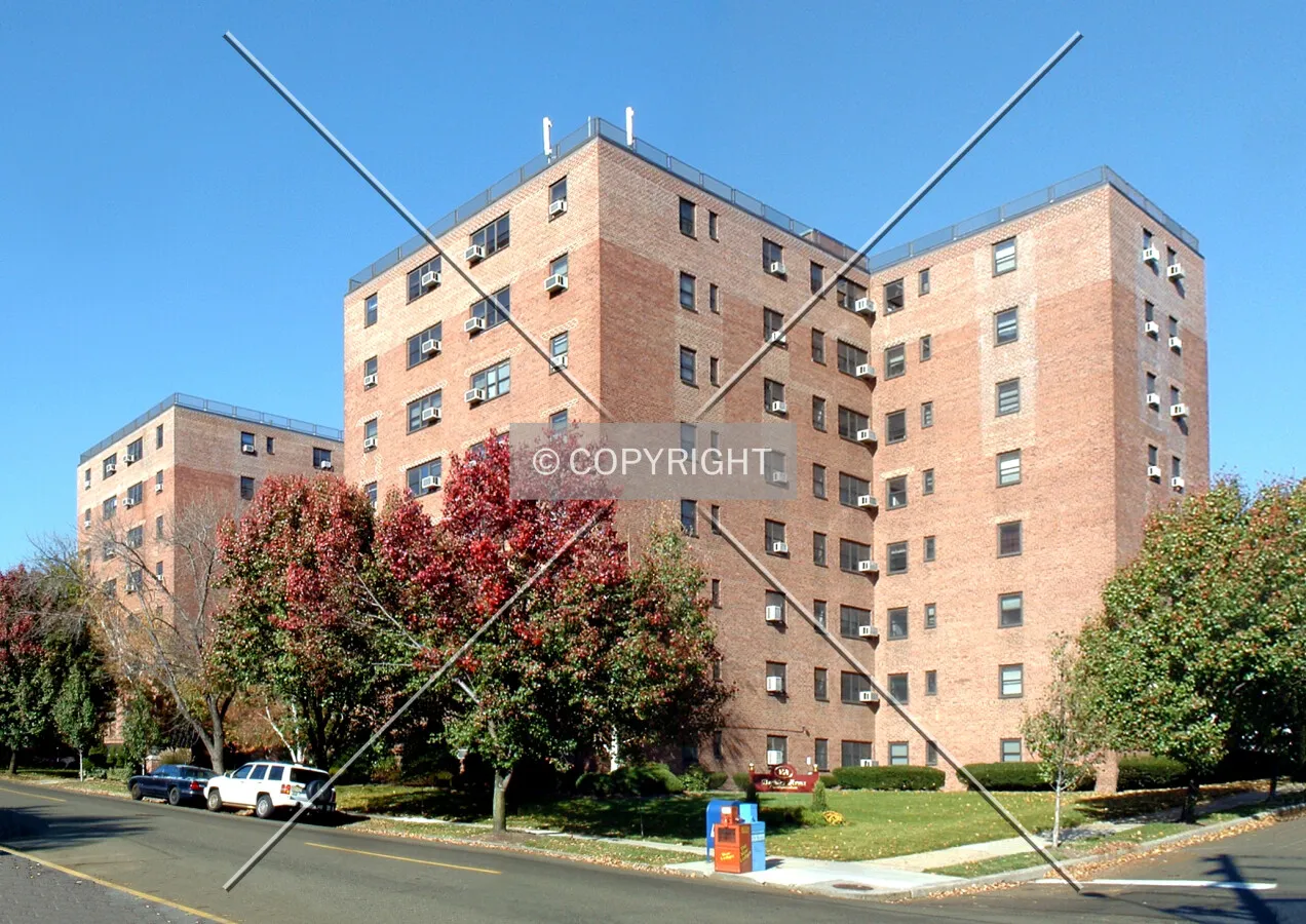 View from the southeast across Anderson Street