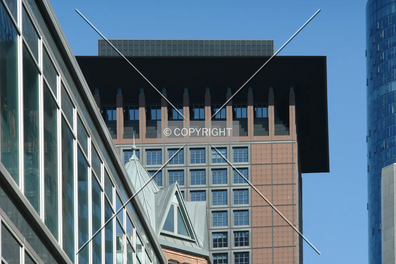 Roof and facade details of Japan Center