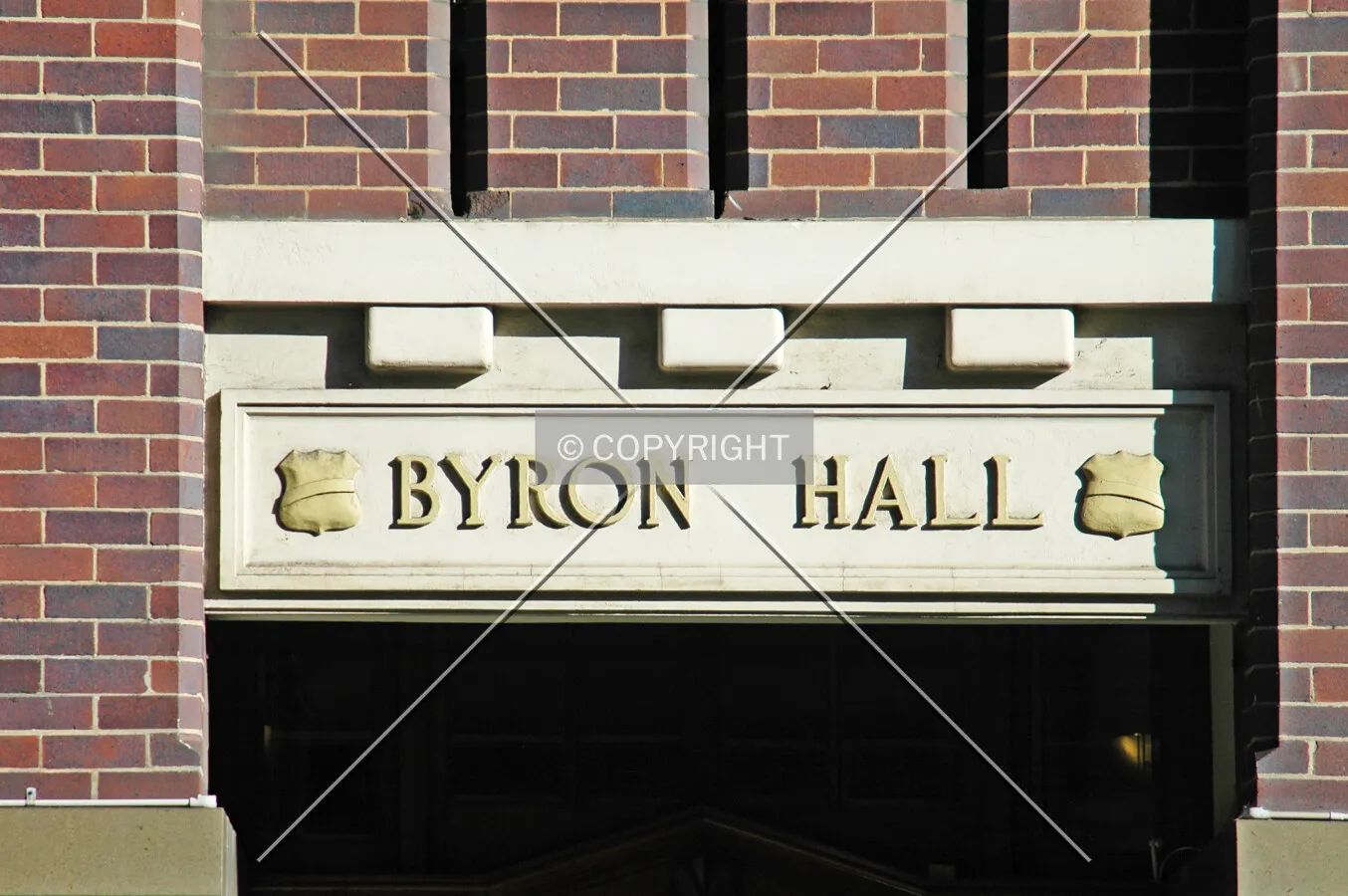 Signage above the entrance