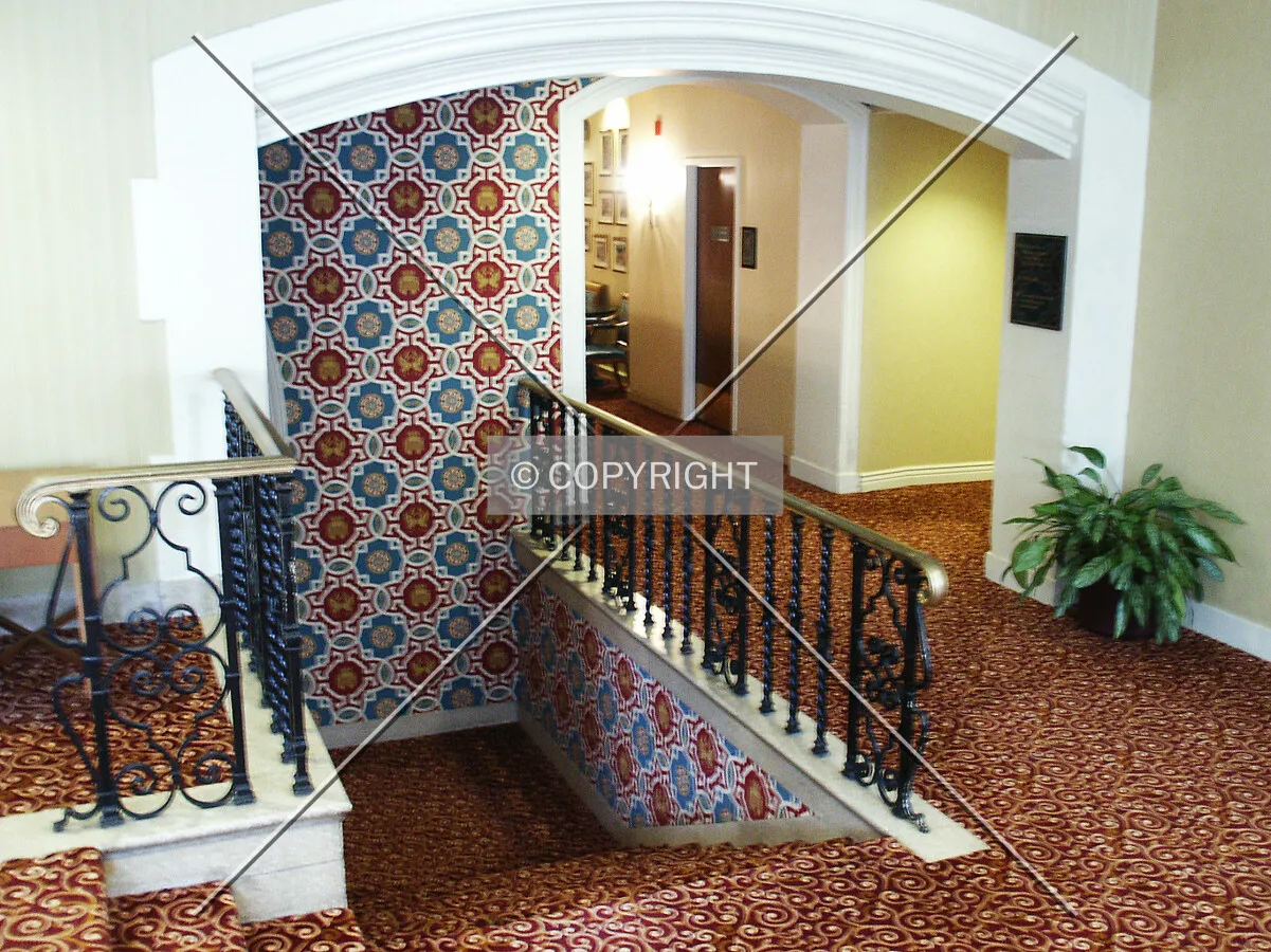 Stairway leading down into the Spanish Court