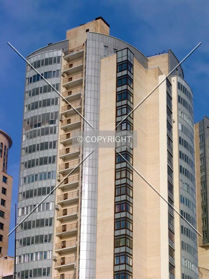 The upper floors of the southern section