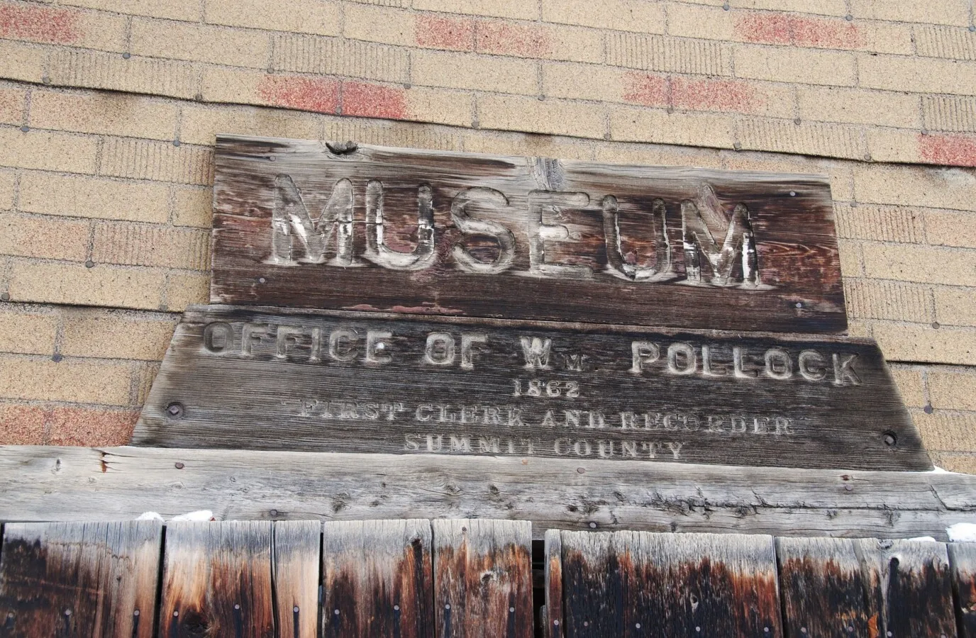 Sign above the door