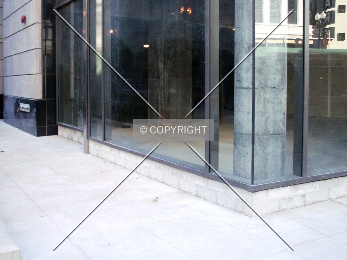 Northeast corner at sidewalk level