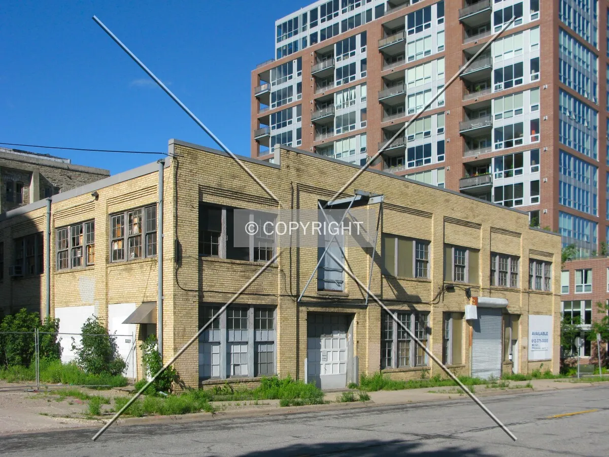 View to the southwest across 2nd Street SE
