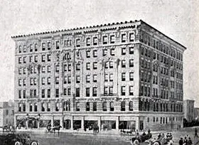 Vintage view from the northeast of the 1907 Atherton Building