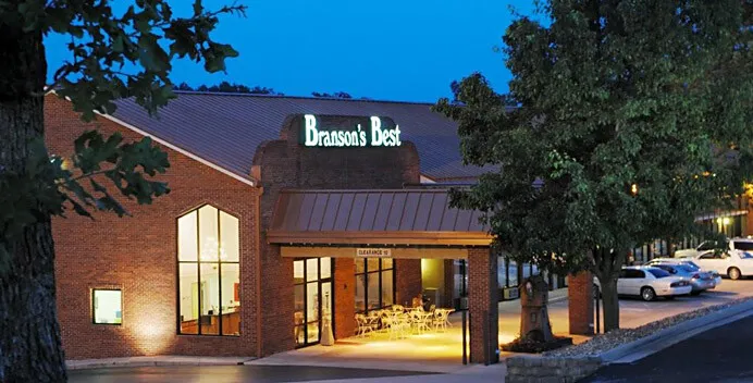 Entrance at night