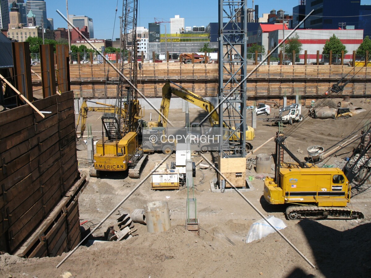 View into the pit from the east