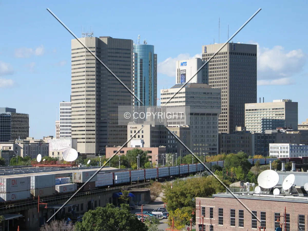 Overlooking downtown from the Forks